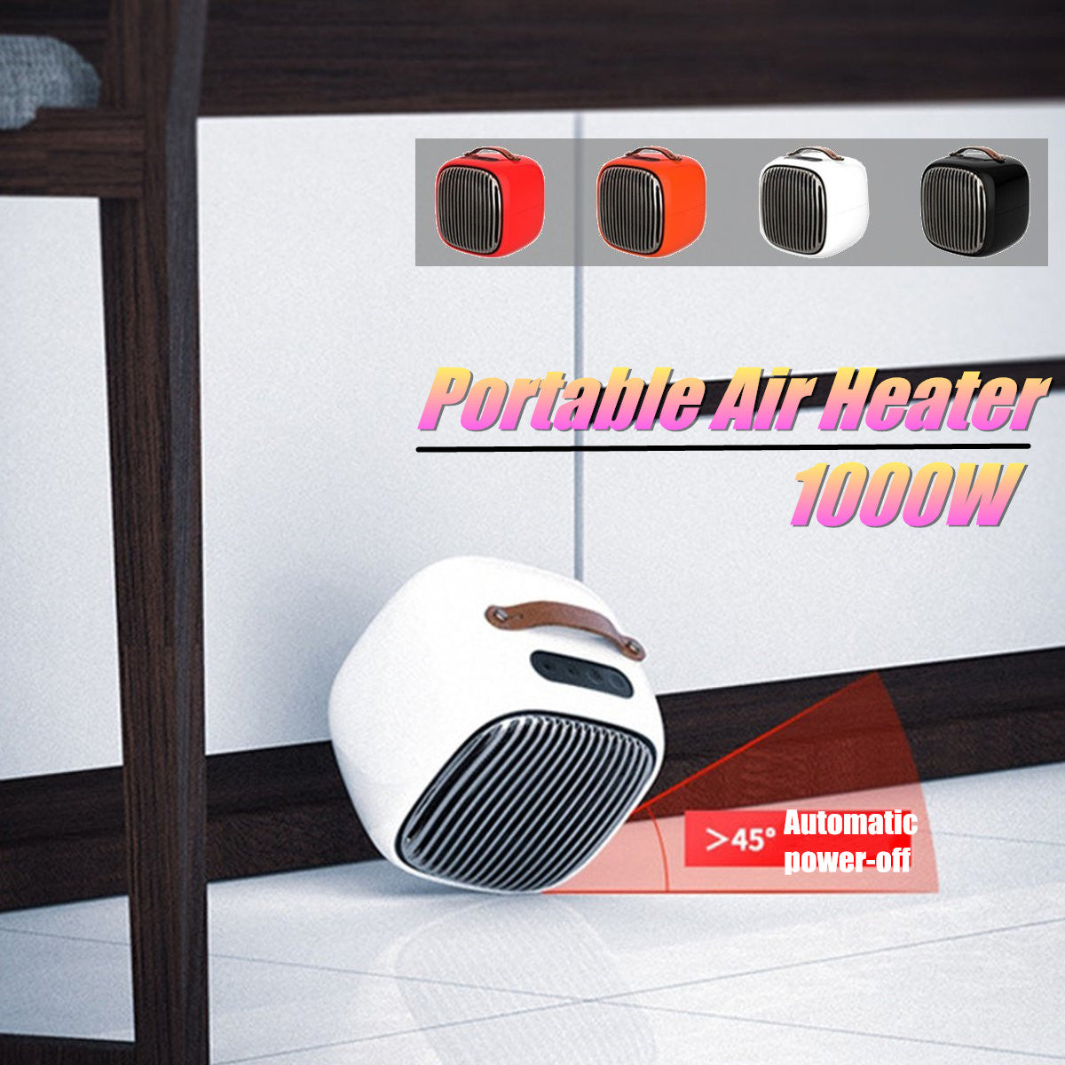 Draagbare kachel 1000W – binnen 3 seconden warm, overal neer te zetten